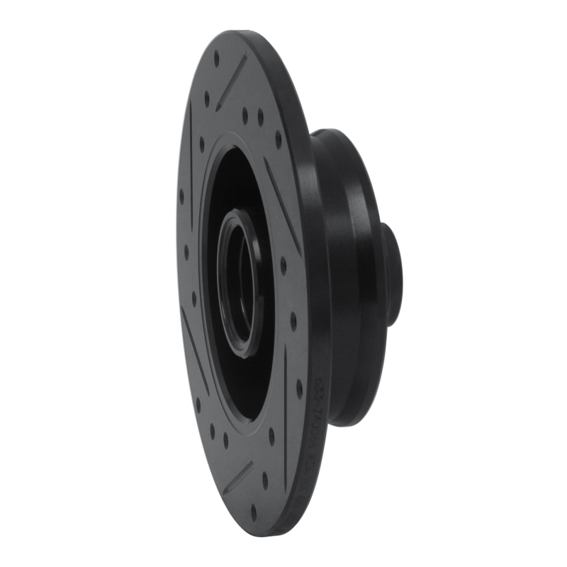 Volkswagen Golf Brake Rotor (1) - Rear Right - R1 Concepts - Drilled & Slotted - Black - `85-`02